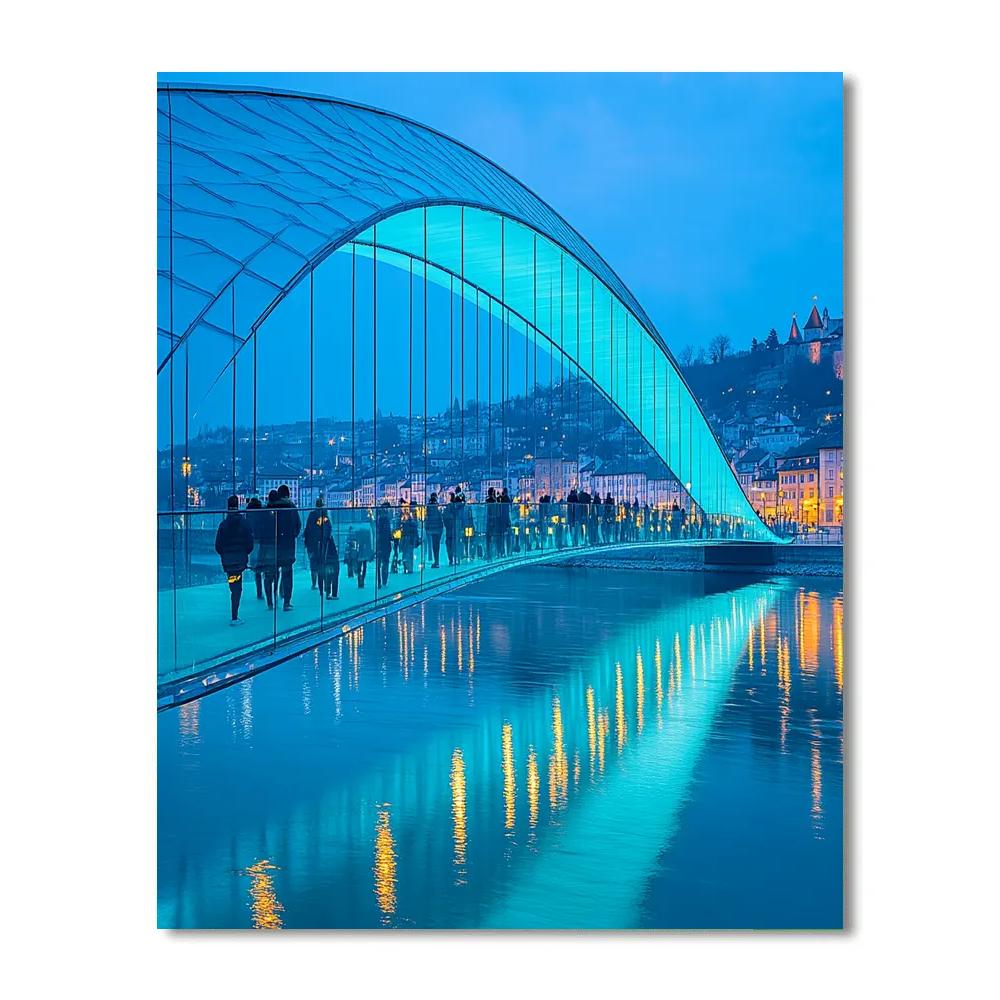 Bridge Of Peace Over Kura Tbilisi Georgia DIY paint by numbers