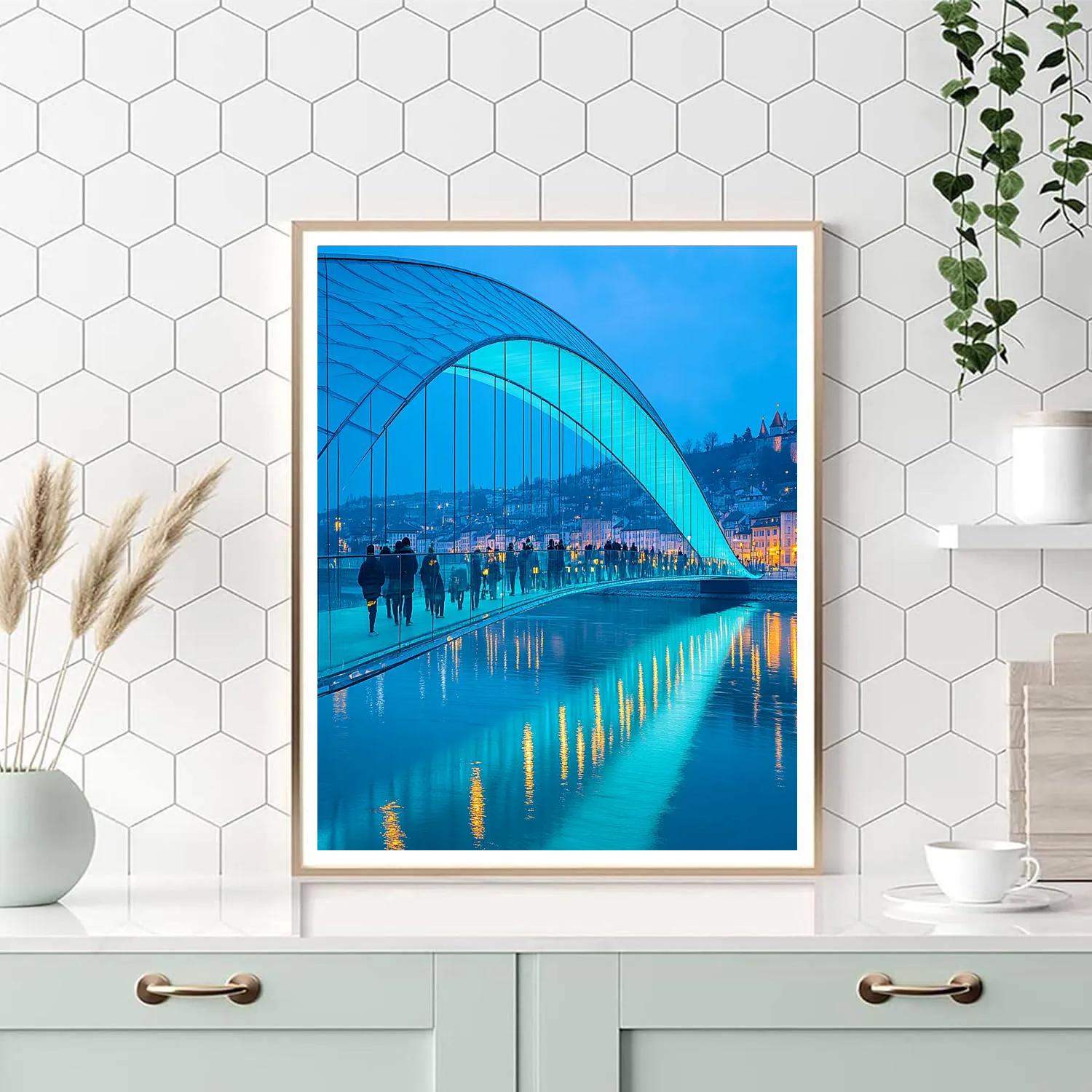 Bridge Of Peace Over Kura Tbilisi Georgia DIY paint by numbers