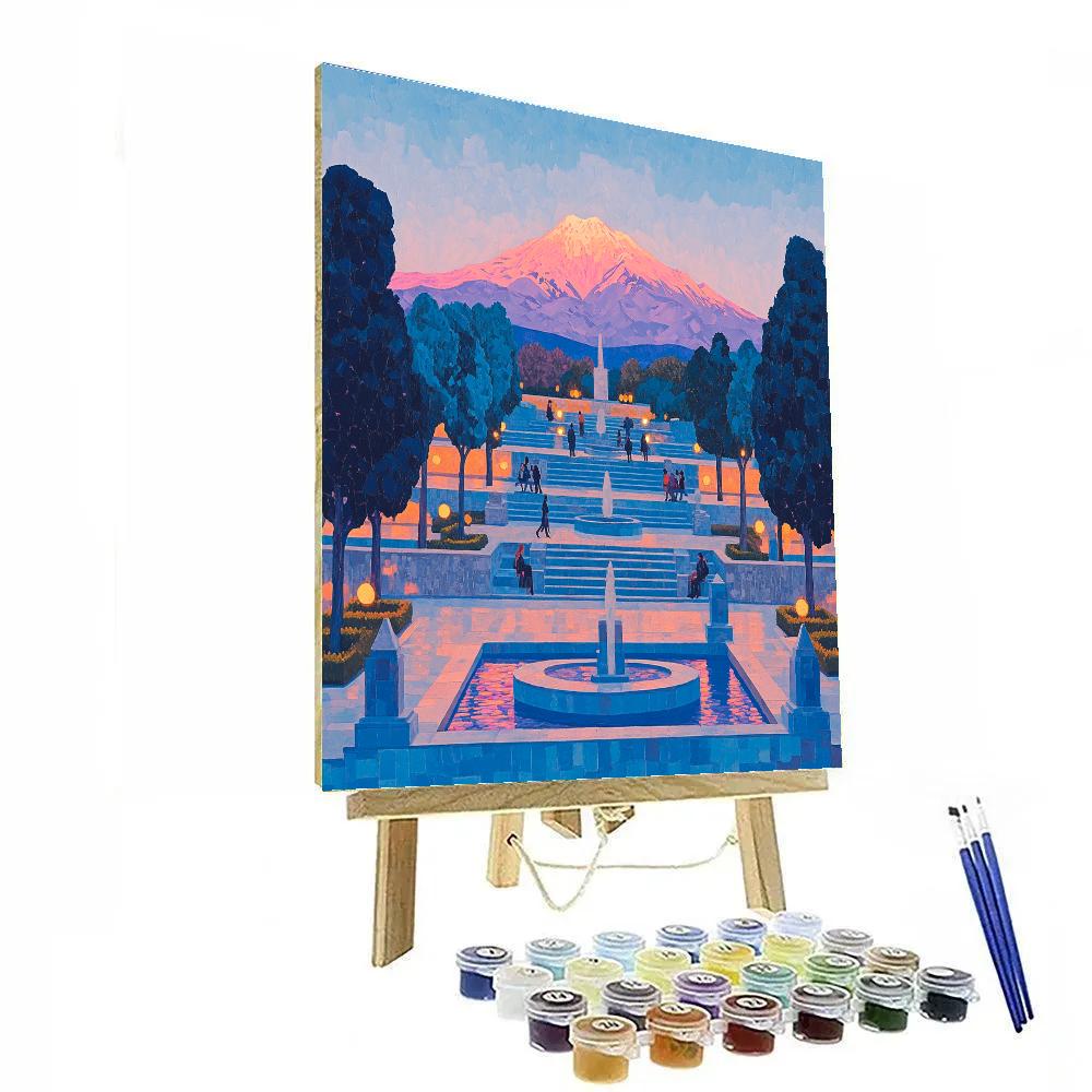 Cascade Steps And Views Yerevan Armenia Paint by numbers art