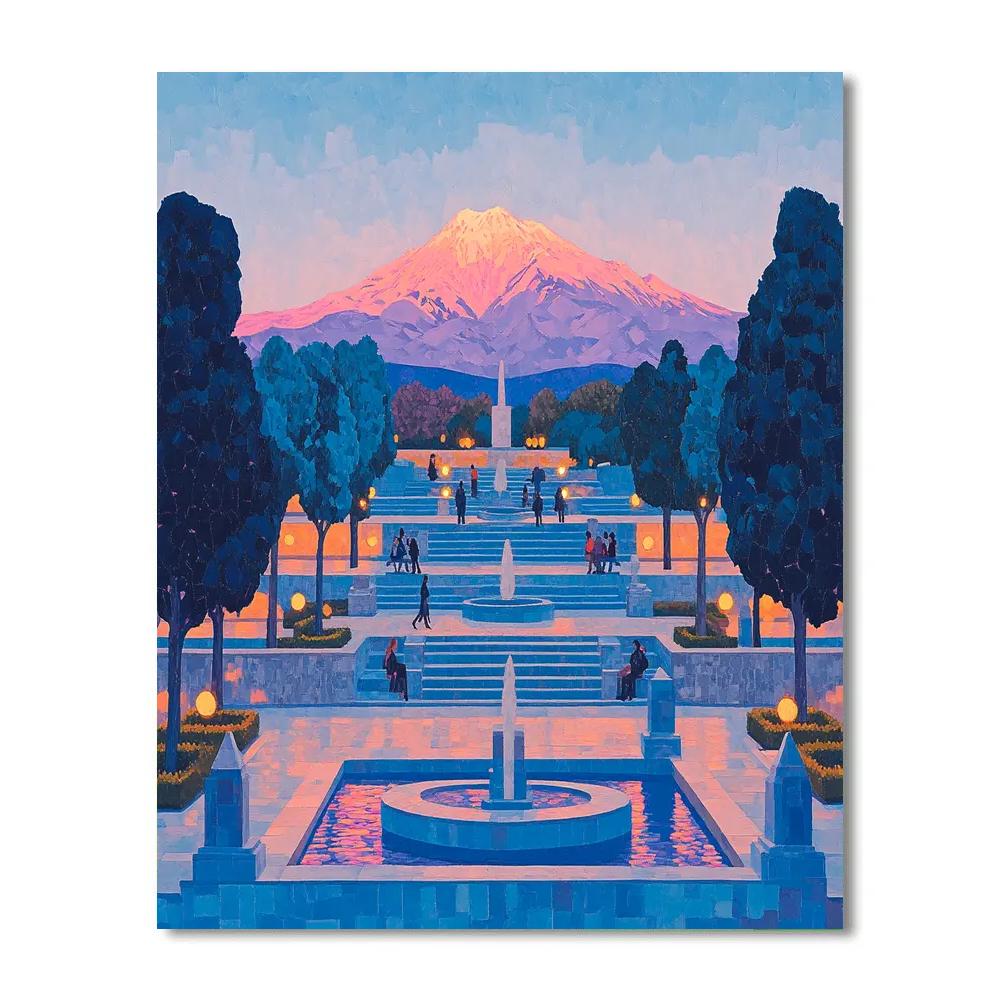 Cascade Steps And Views Yerevan Armenia Paint by numbers art