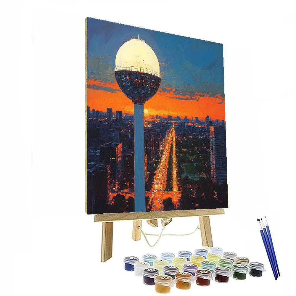 Atakule Tower Evening Ankara Turkey DIY paint by numbers