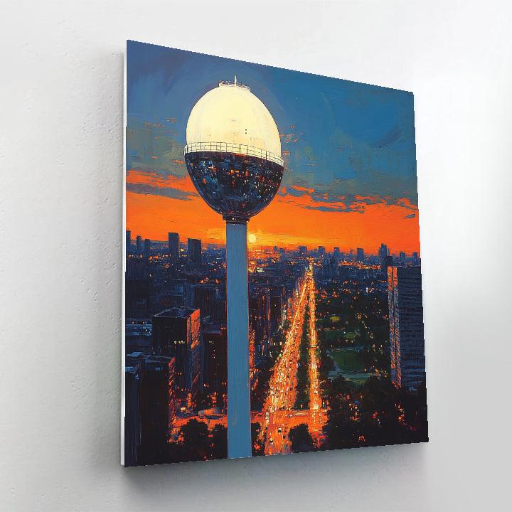 Atakule Tower Evening Ankara Turkey DIY paint by numbers