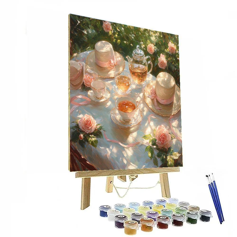 Renoir Inspired Garden Tea Party Number painting