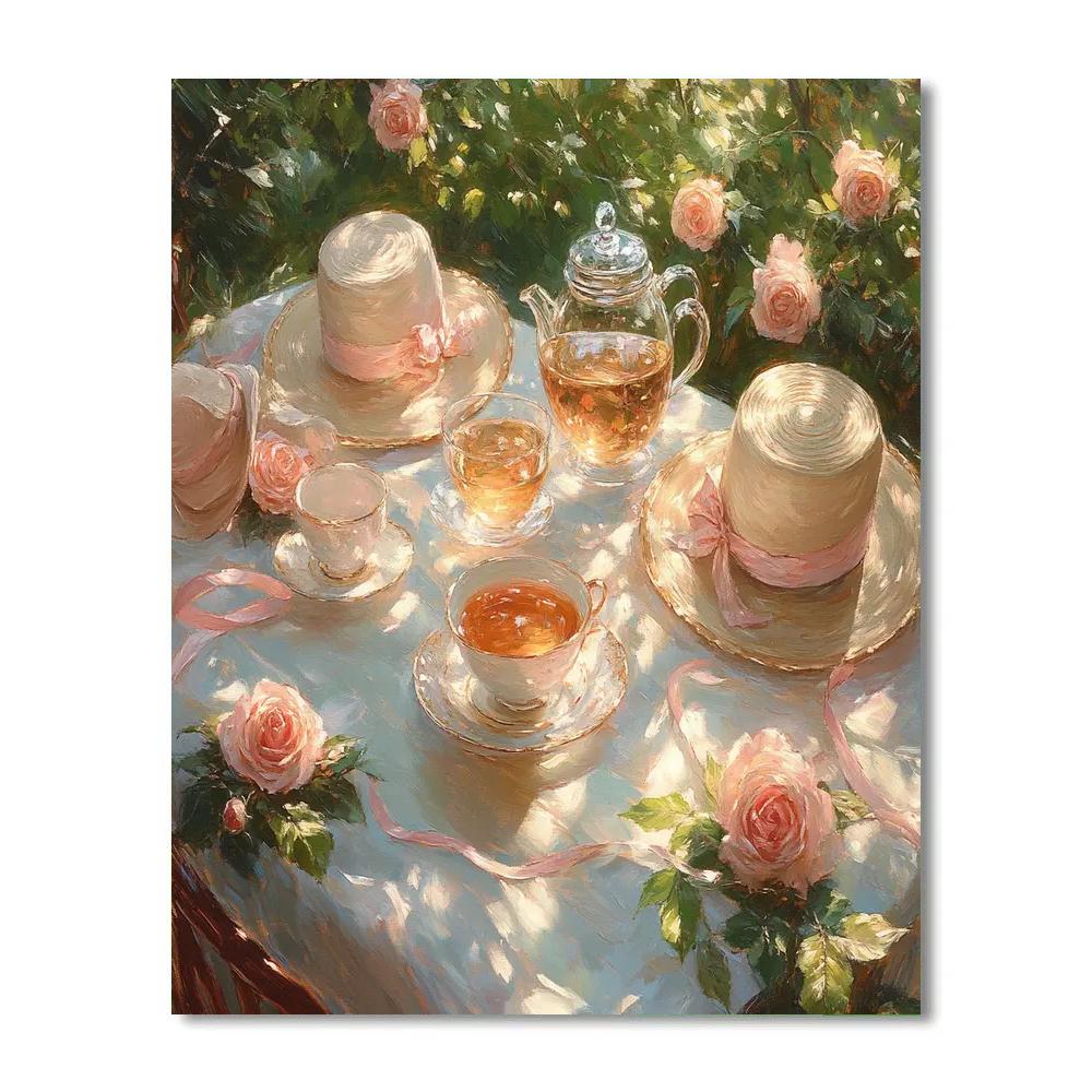 Renoir Inspired Garden Tea Party Number painting
