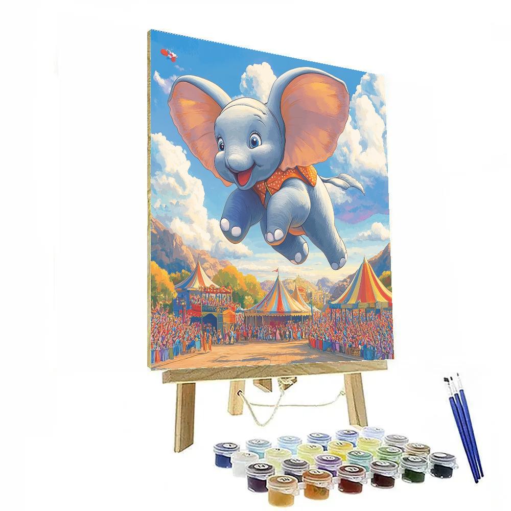 Dumbo’s Flying Fun - Disney Inspired DIY paint by numbers