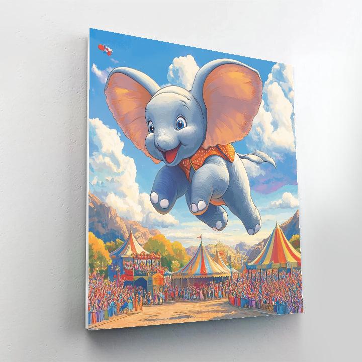 Dumbo’s Flying Fun - Disney Inspired DIY paint by numbers