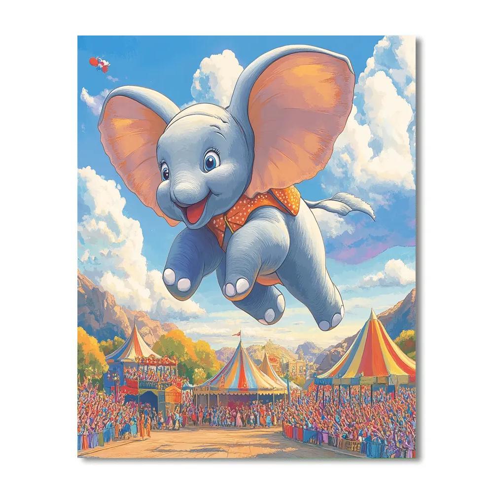 Dumbo’s Flying Fun - Disney Inspired DIY paint by numbers