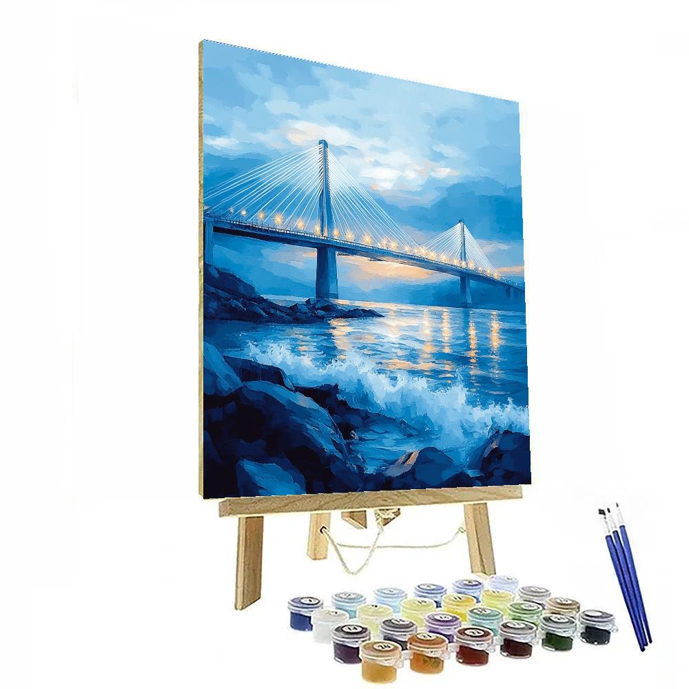 Bandra Worli Sea Link Mumbai India Painting by numbers kit