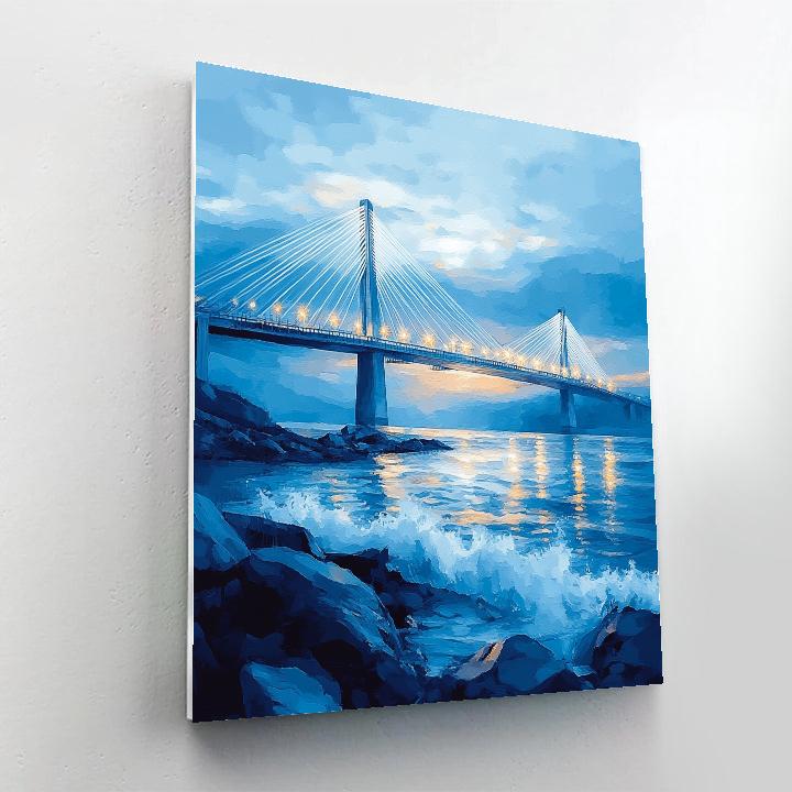 Bandra Worli Sea Link Mumbai India Painting by numbers kit