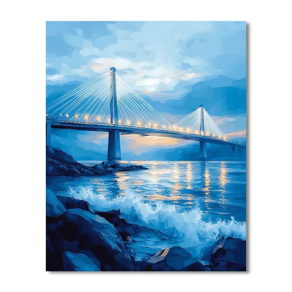 Bandra Worli Sea Link Mumbai India Painting by numbers kit