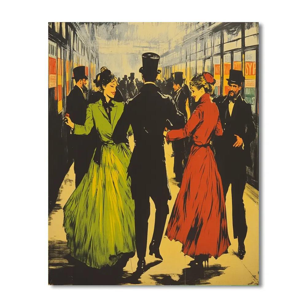 Henri De Toulouse Lautrec Inspired Dance Hall Posters DIY paint by numbers