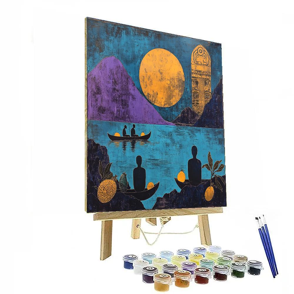 Paul Gauguin Inspired Lagoon Evening painting number kit
