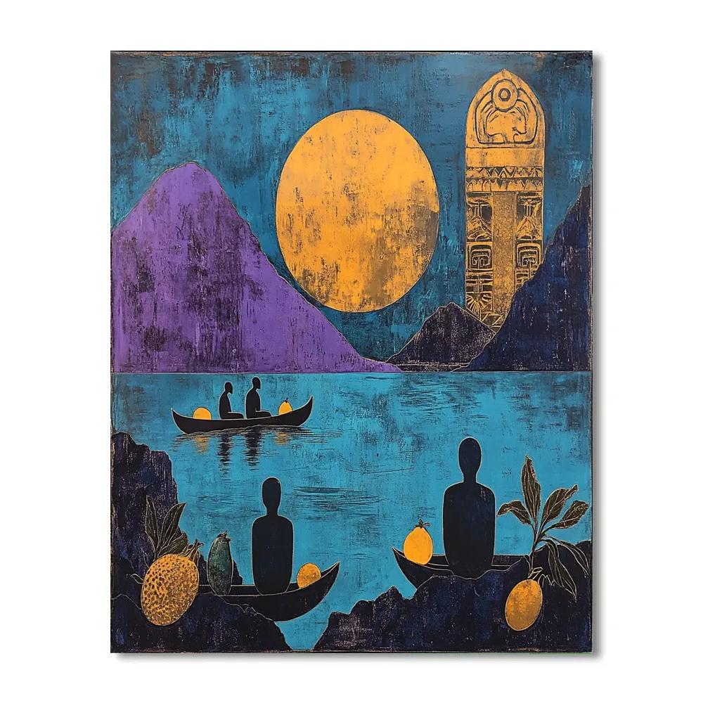 Paul Gauguin Inspired Lagoon Evening painting number kit