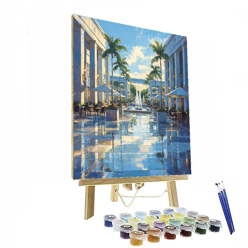 UB City Piazza Bengaluru India paint by number