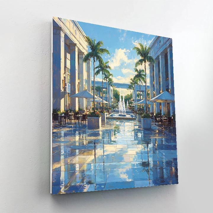 UB City Piazza Bengaluru India paint by number