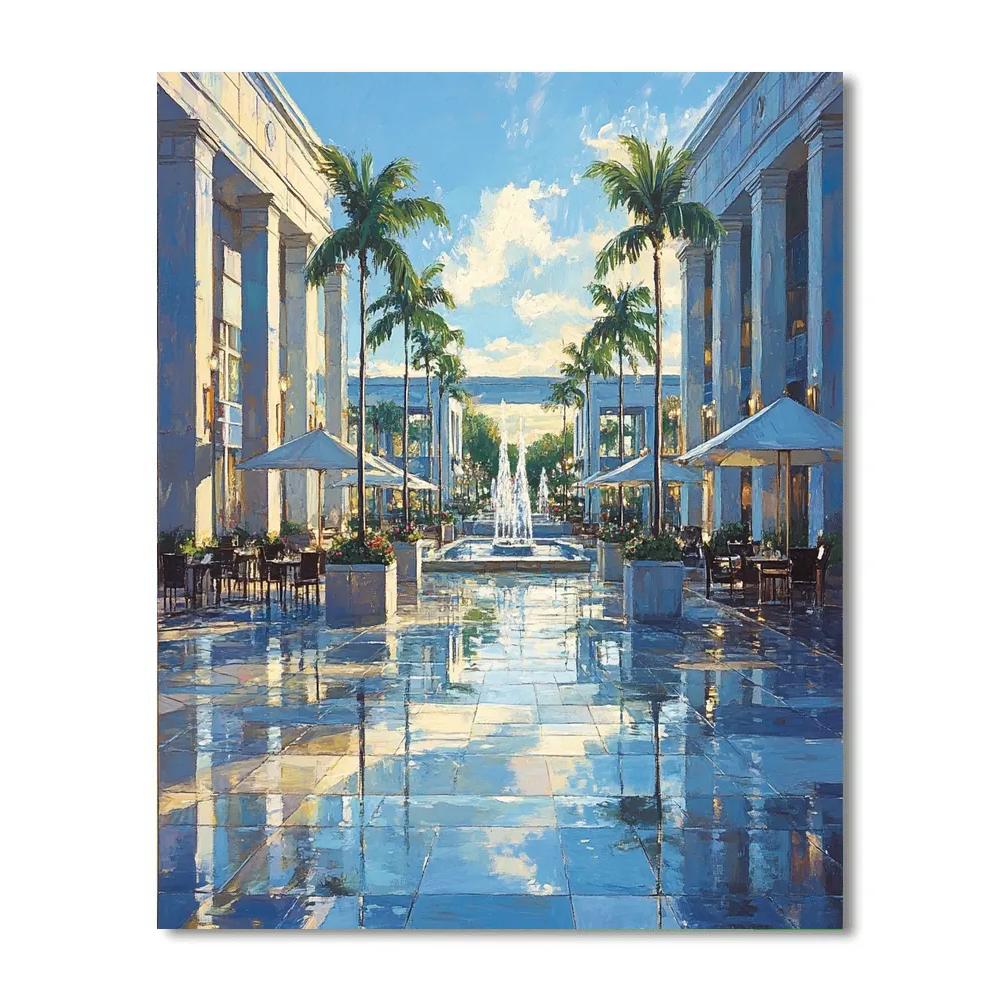 UB City Piazza Bengaluru India paint by number