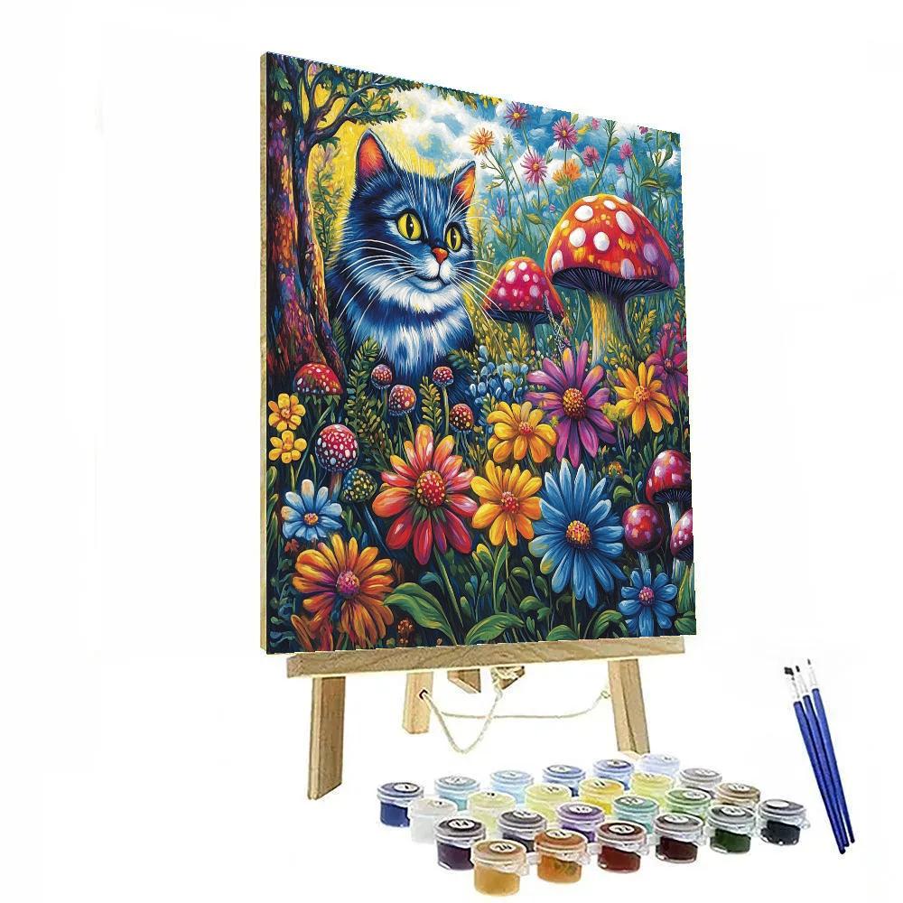 Cheshire Cat’s Curious Encounter - Disney Inspired paint by number