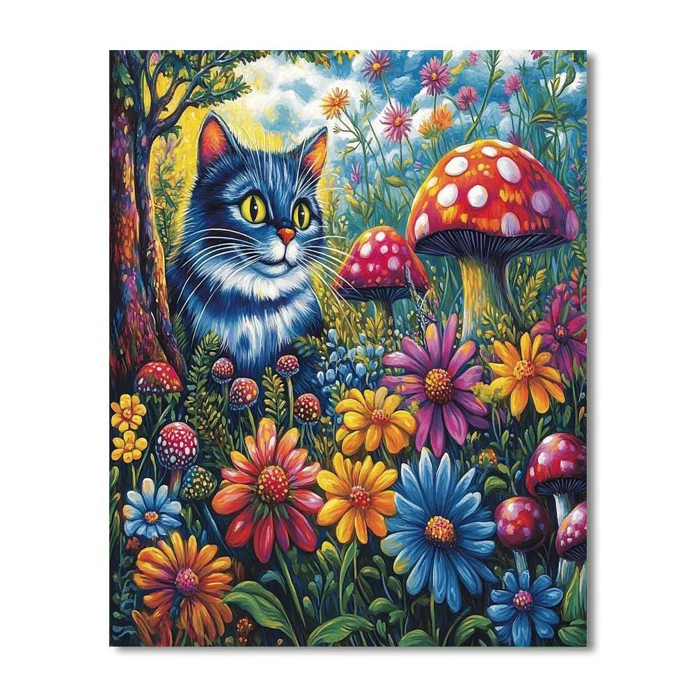 Cheshire Cat’s Curious Encounter - Disney Inspired paint by number