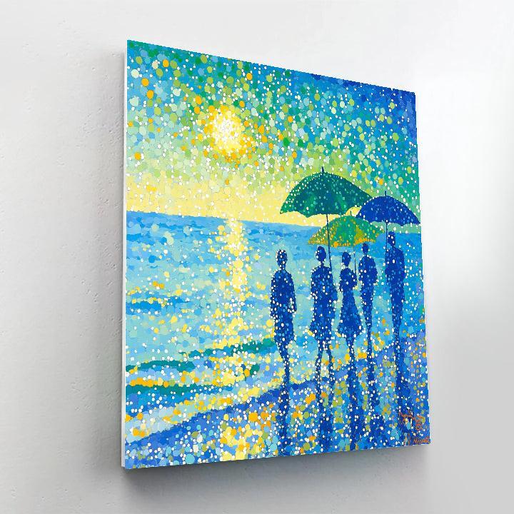 Georges Seurat Inspired Seaside Promenade Painting by numbers kit
