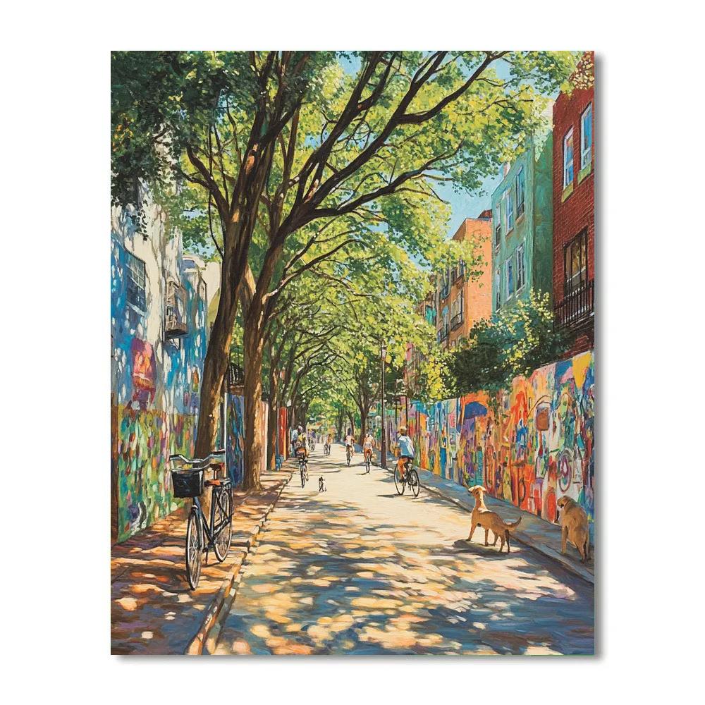 Lodhi Art District Murals New Delhi India Painting by numbers kit