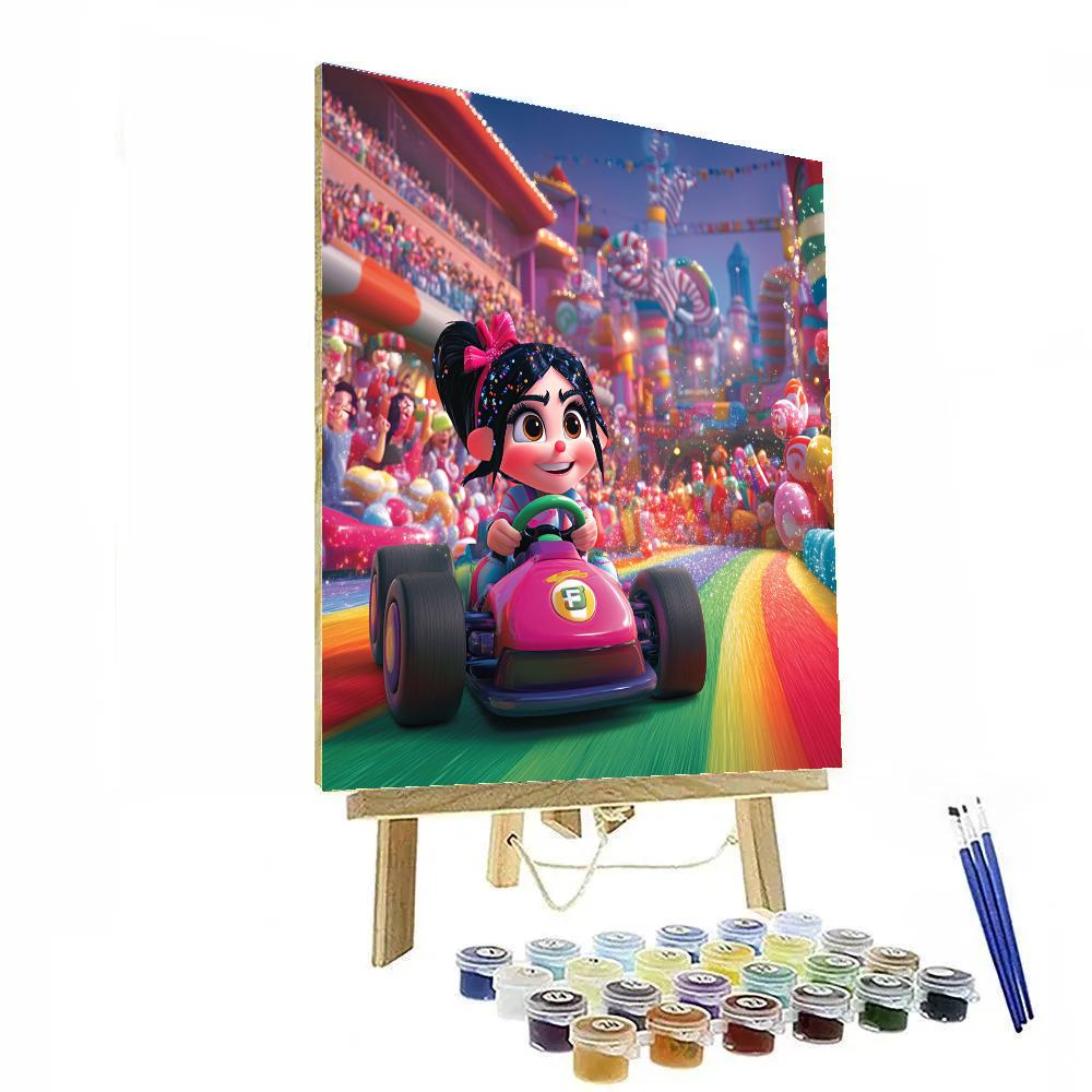 Vanellope’s Racing Dreams - Disney Inspired Number painting