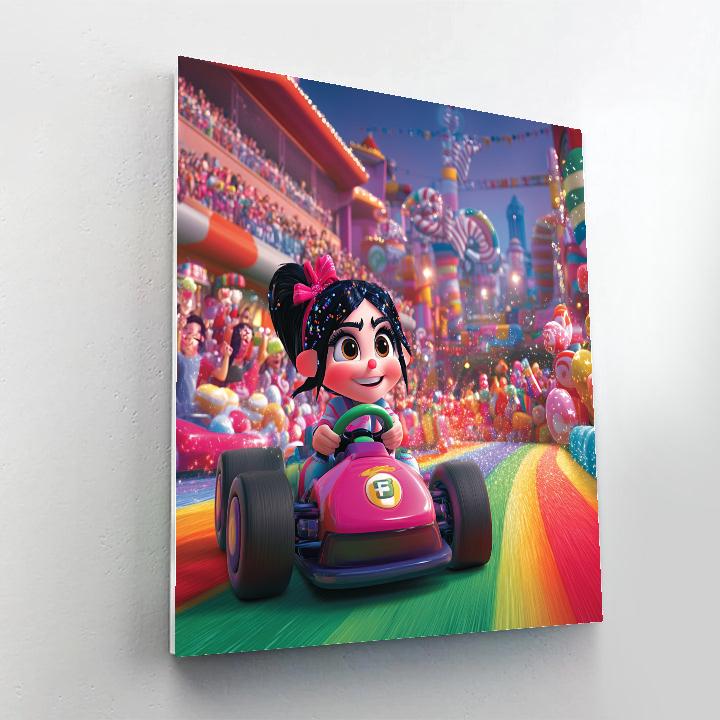 Vanellope’s Racing Dreams - Disney Inspired Number painting
