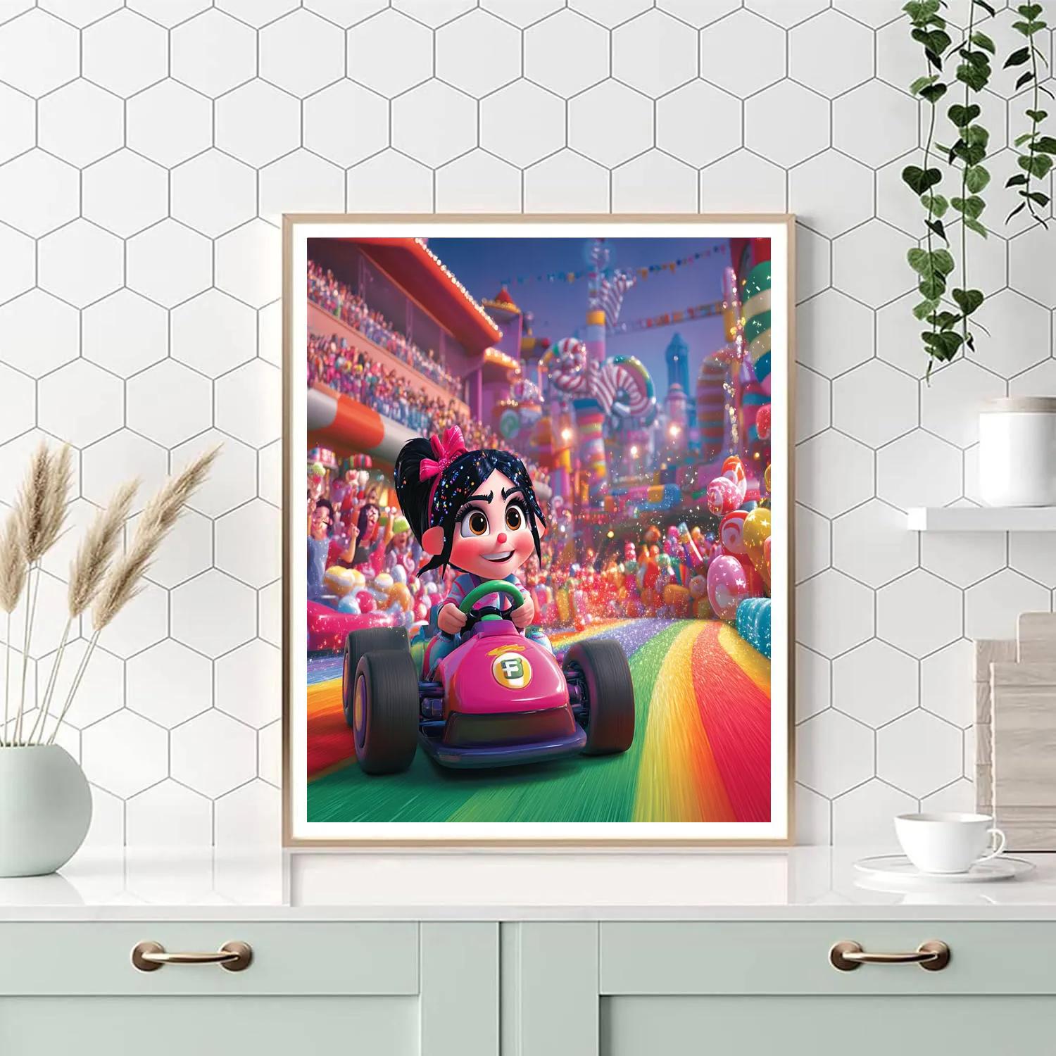 Vanellope’s Racing Dreams - Disney Inspired Number painting