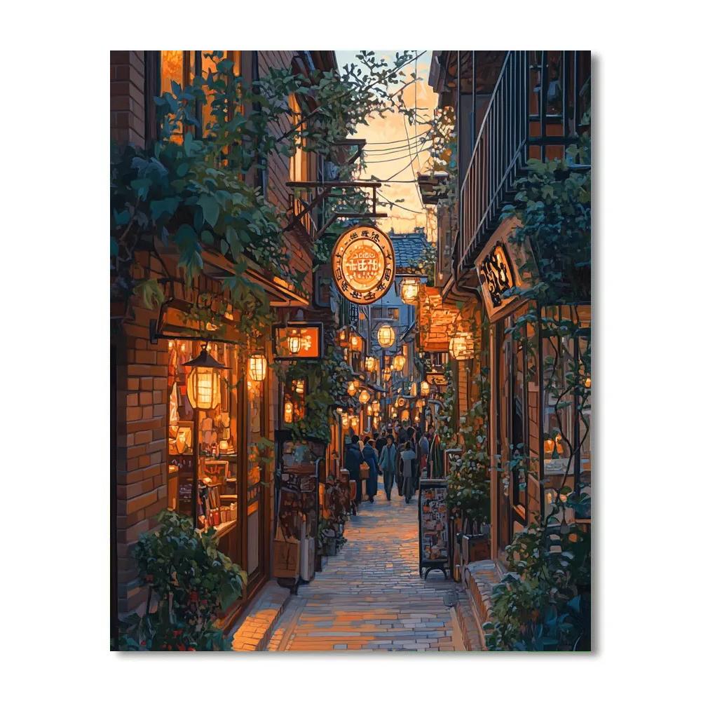 Tianzifang Labyrinth Lanes Shanghai China DIY paint by numbers