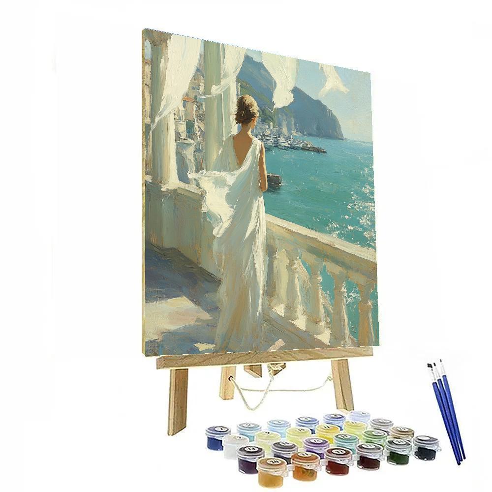 Berthe Morisot Inspired Wind In White Dress Painting by numbers kit