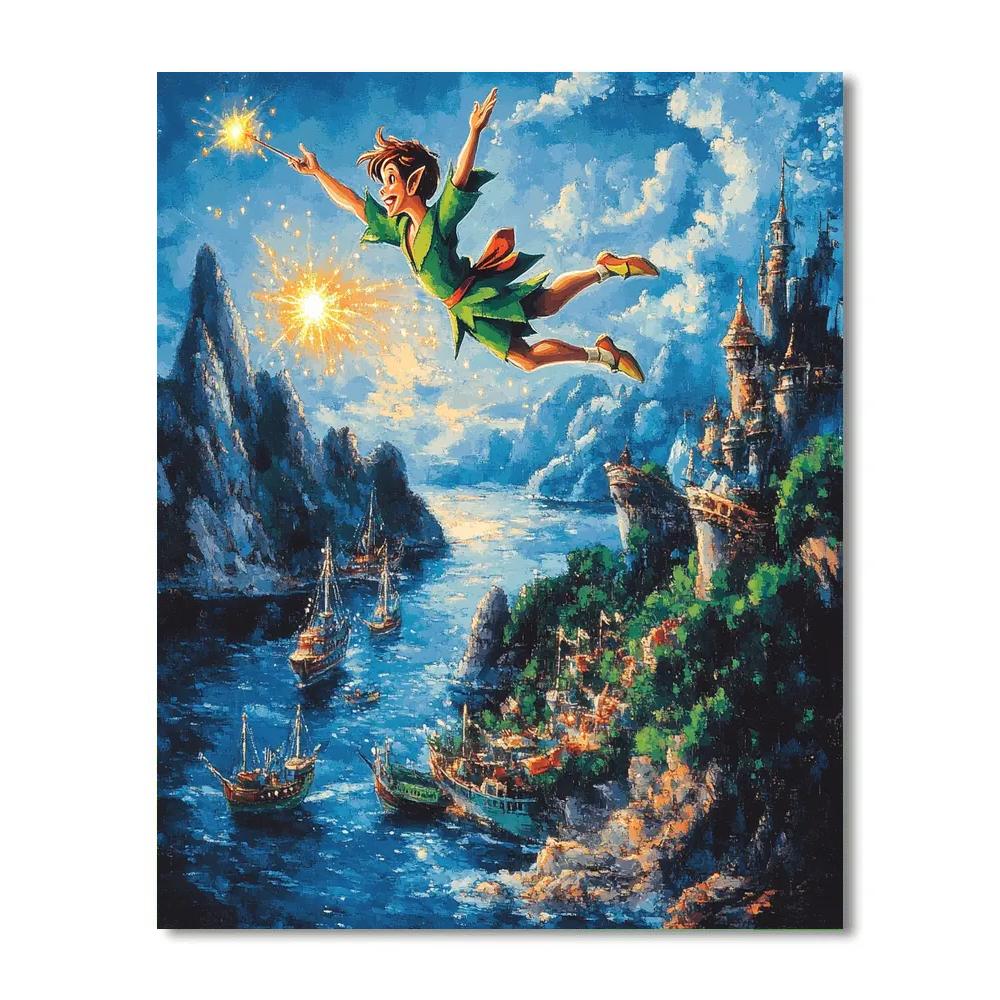 Peter Pan’s Neverland Flight - Disney Inspired Painting by numbers kit