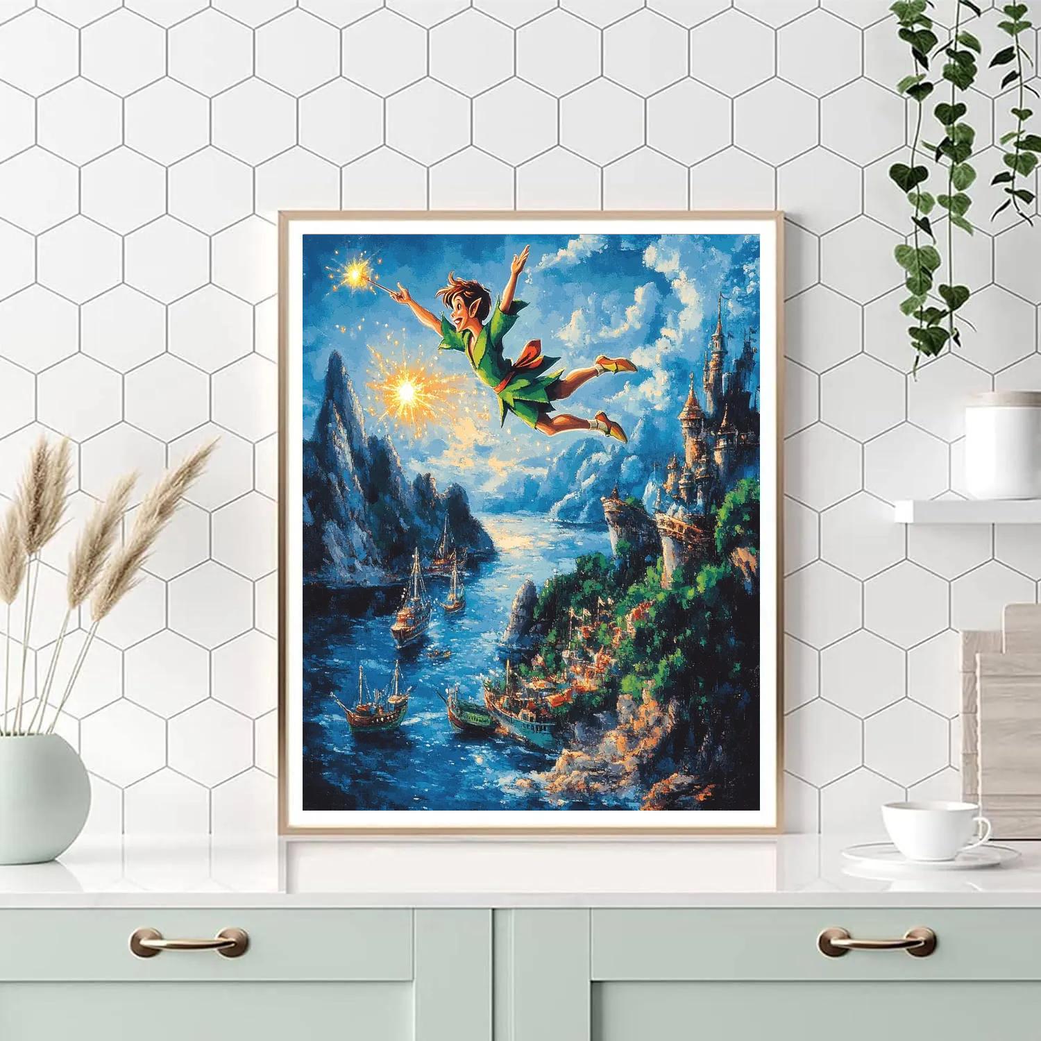 Peter Pan’s Neverland Flight - Disney Inspired Painting by numbers kit