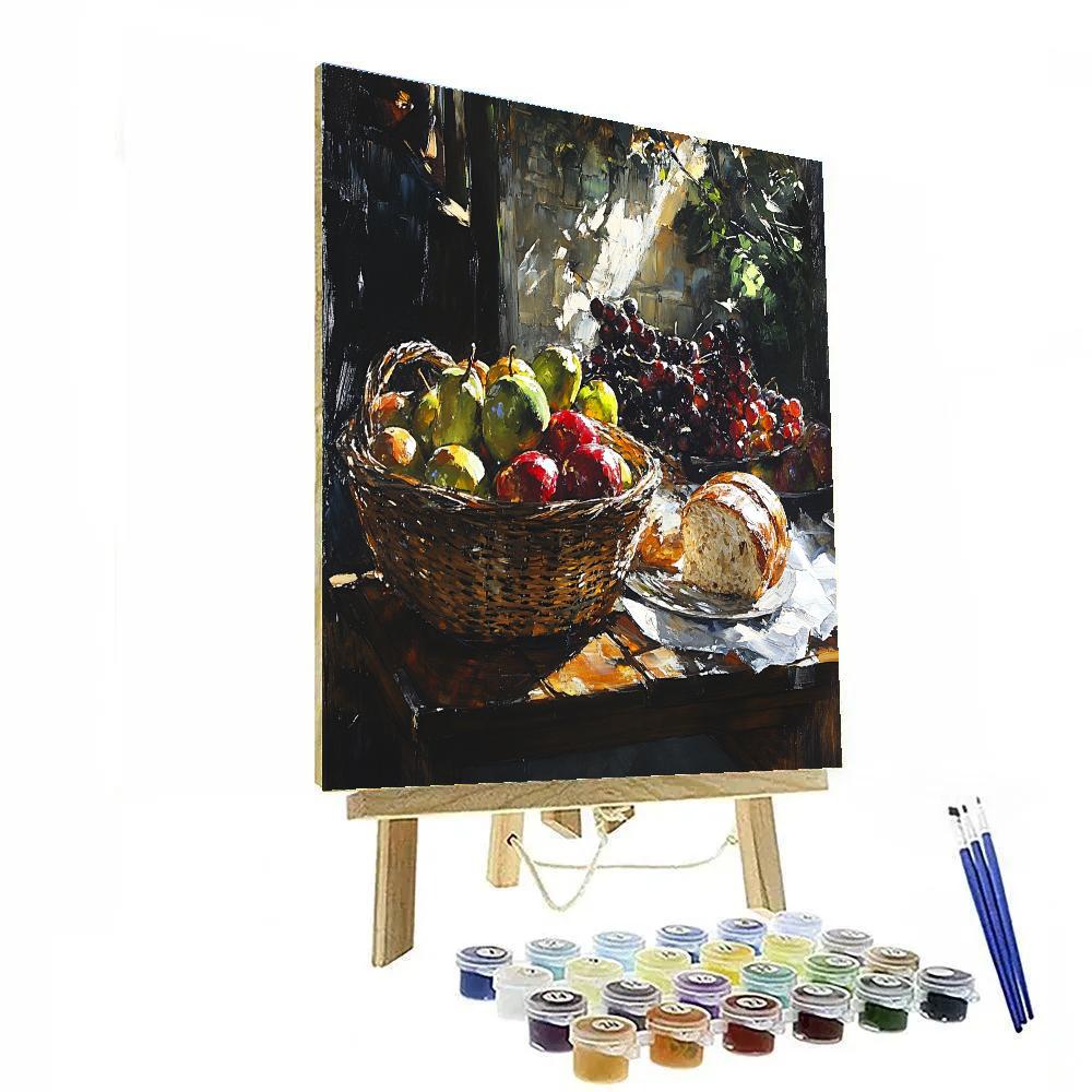 Caravaggio Inspired Supper Table Drama Paint by numbers art