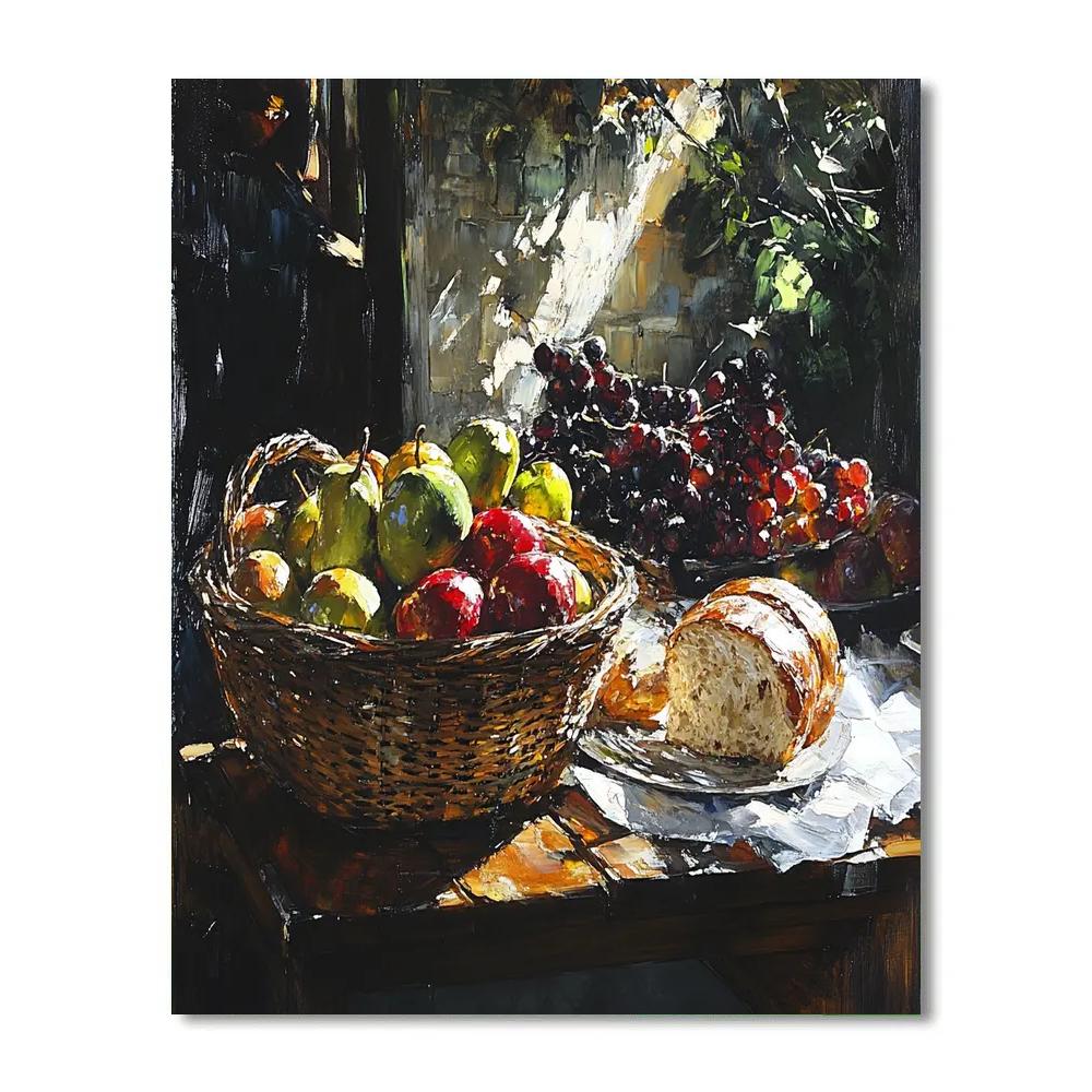 Caravaggio Inspired Supper Table Drama Paint by numbers art