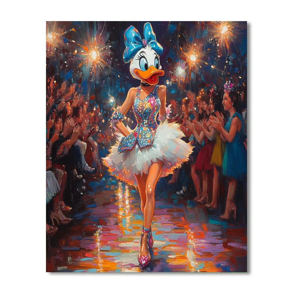 Daisy Duck’s Fashion Show - Disney Inspired Number painting