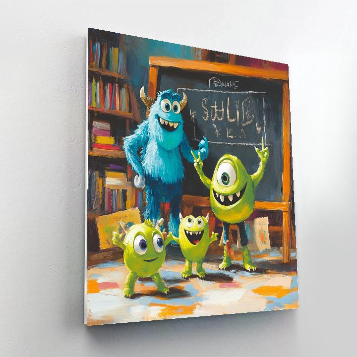 Mike And Sulley’s Scare School - Disney Inspired paint by numbers