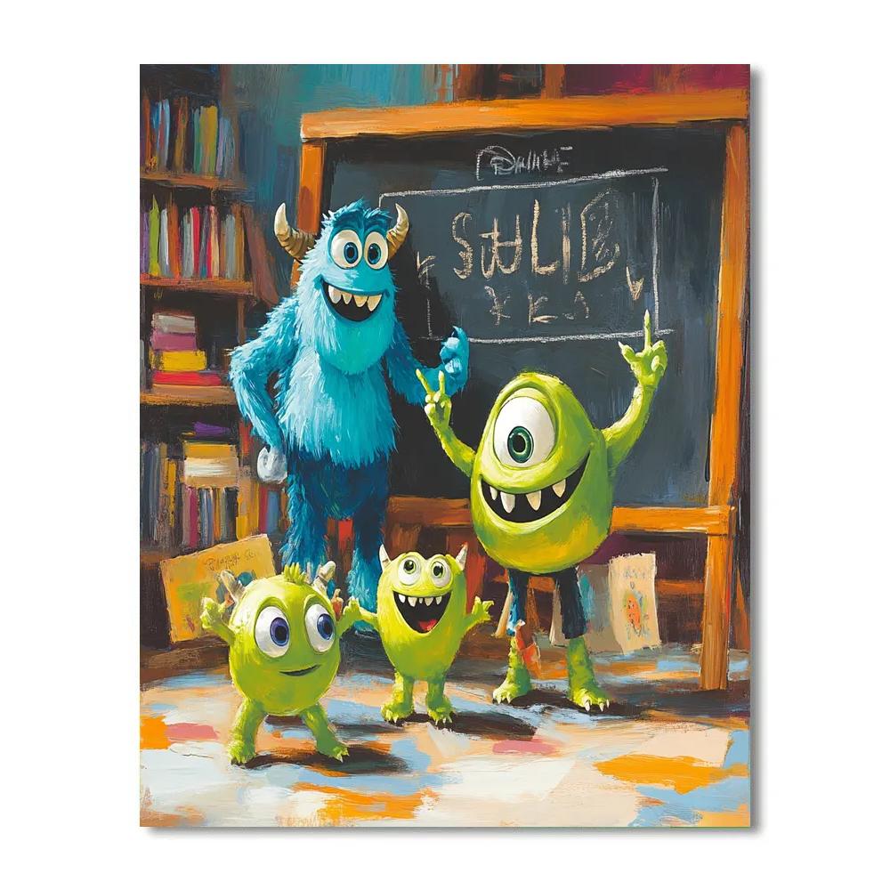 Mike And Sulley’s Scare School - Disney Inspired paint by numbers