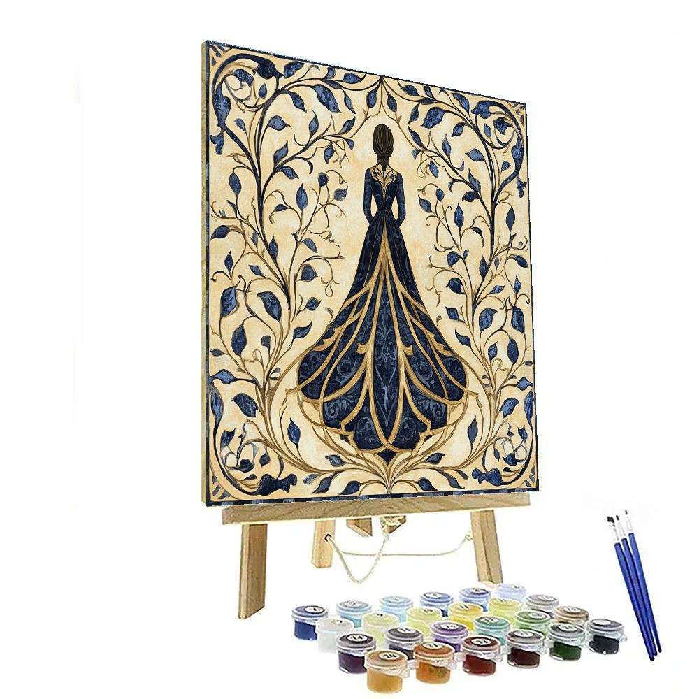 Edward Burne Jones Inspired Sleeping Princess paint by color