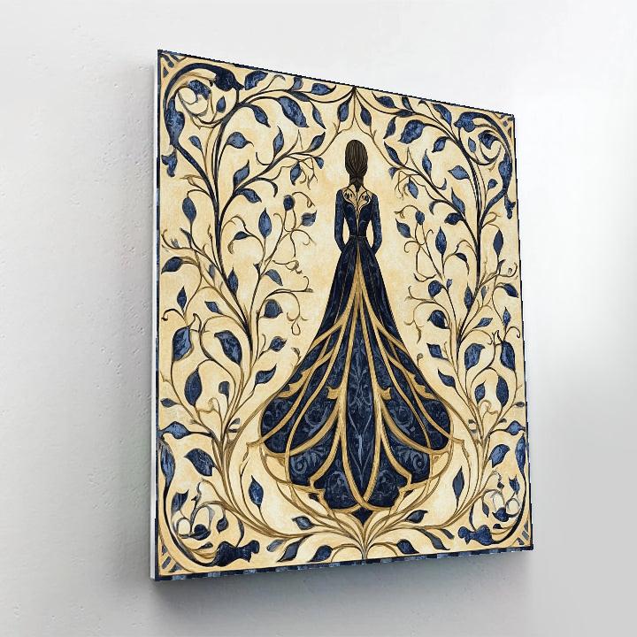 Edward Burne Jones Inspired Sleeping Princess paint by color