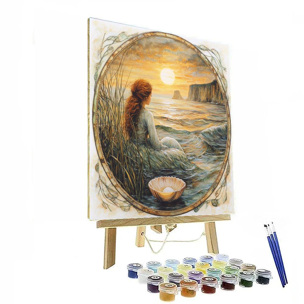 John William Waterhouse Inspired Seaside Oracle Number painting