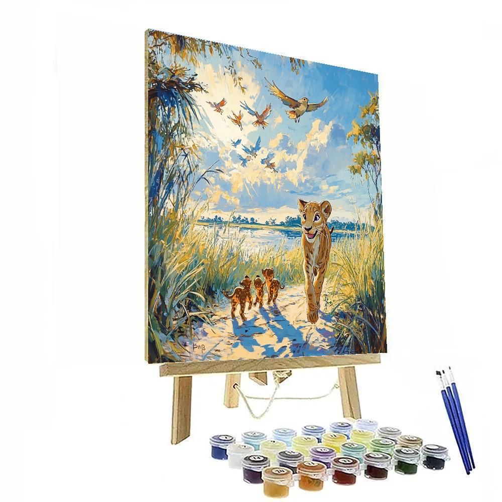 Nala’s Savannah Adventure - Disney Inspired DIY paint by numbers