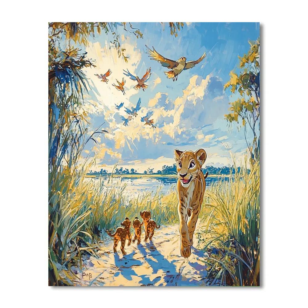 Nala’s Savannah Adventure - Disney Inspired DIY paint by numbers