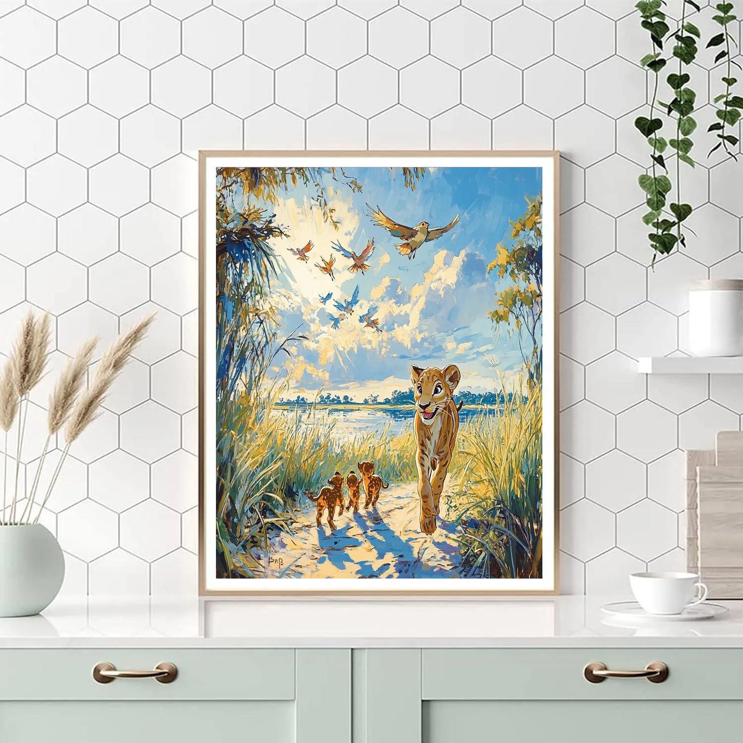 Nala’s Savannah Adventure - Disney Inspired DIY paint by numbers