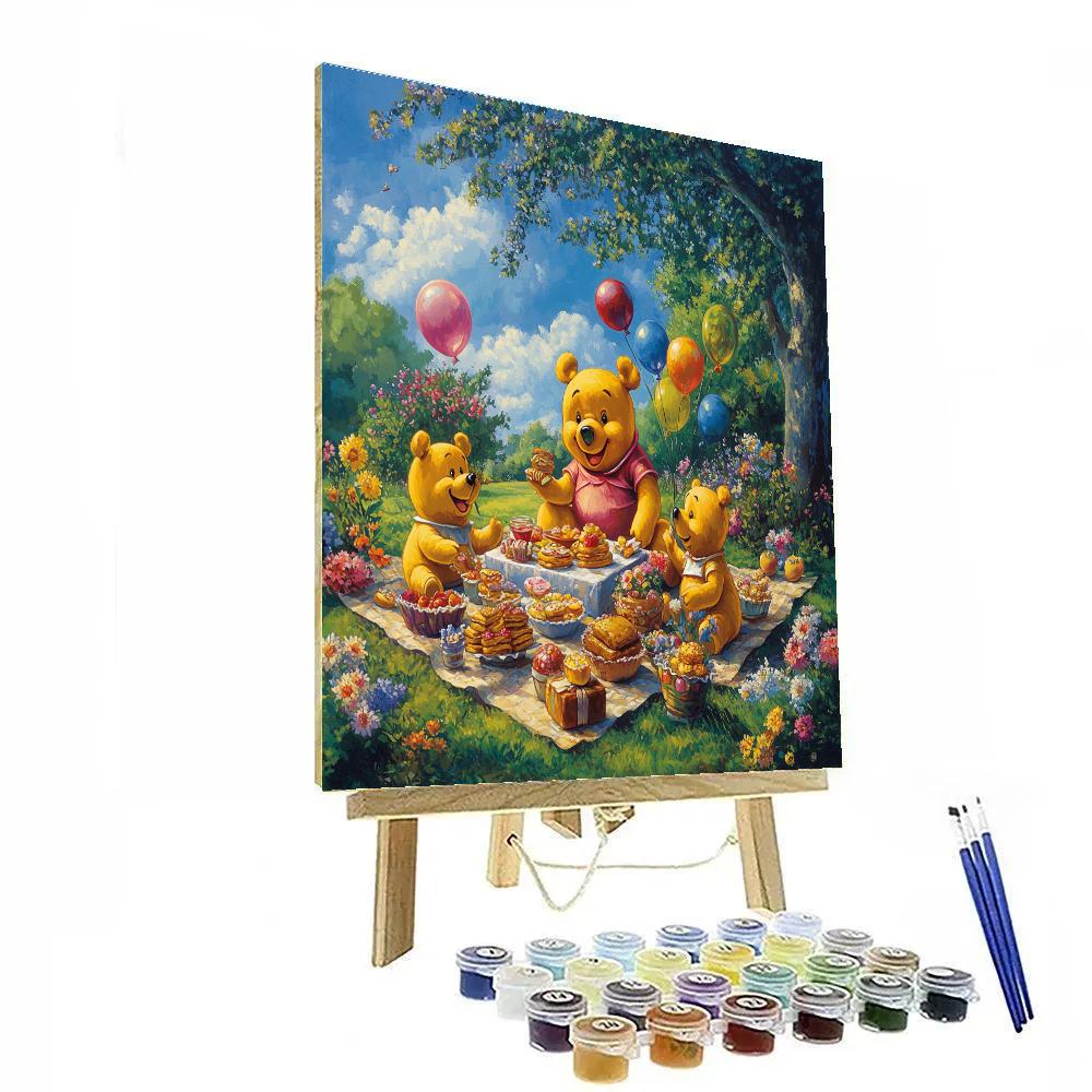 Winnie The Pooh’s Birthday Picnic - Disney Inspired paint by color