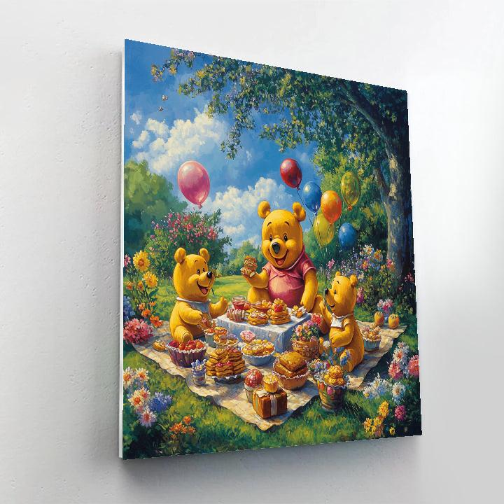 Winnie The Pooh’s Birthday Picnic - Disney Inspired paint by color