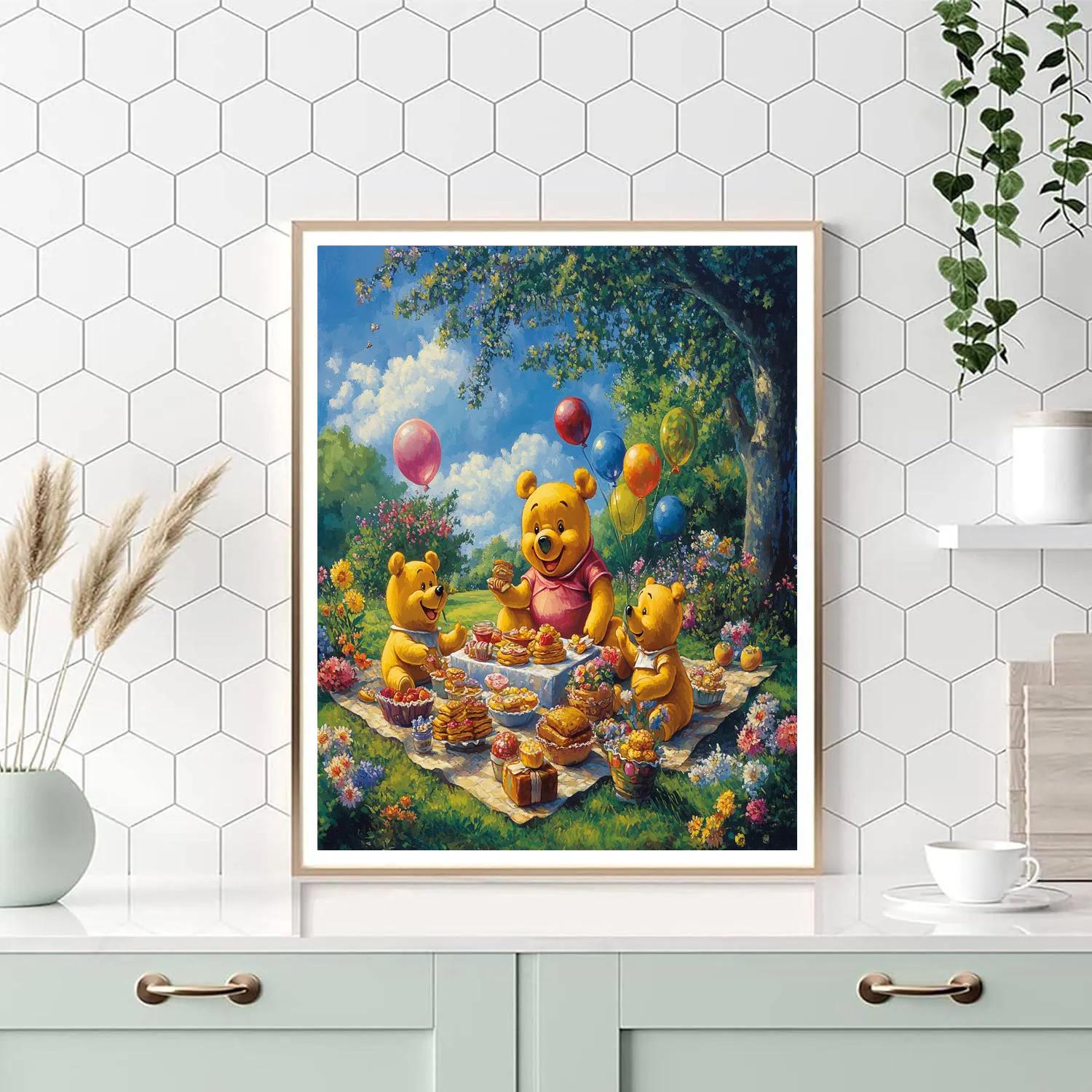 Winnie The Pooh’s Birthday Picnic - Disney Inspired paint by color
