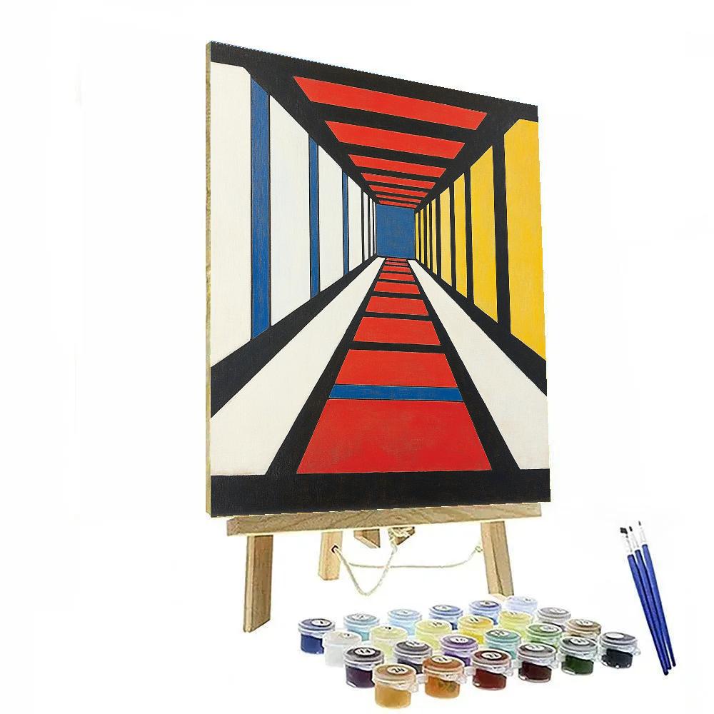 Piet Mondrian Inspired Bridge Composition DIY paint by numbers