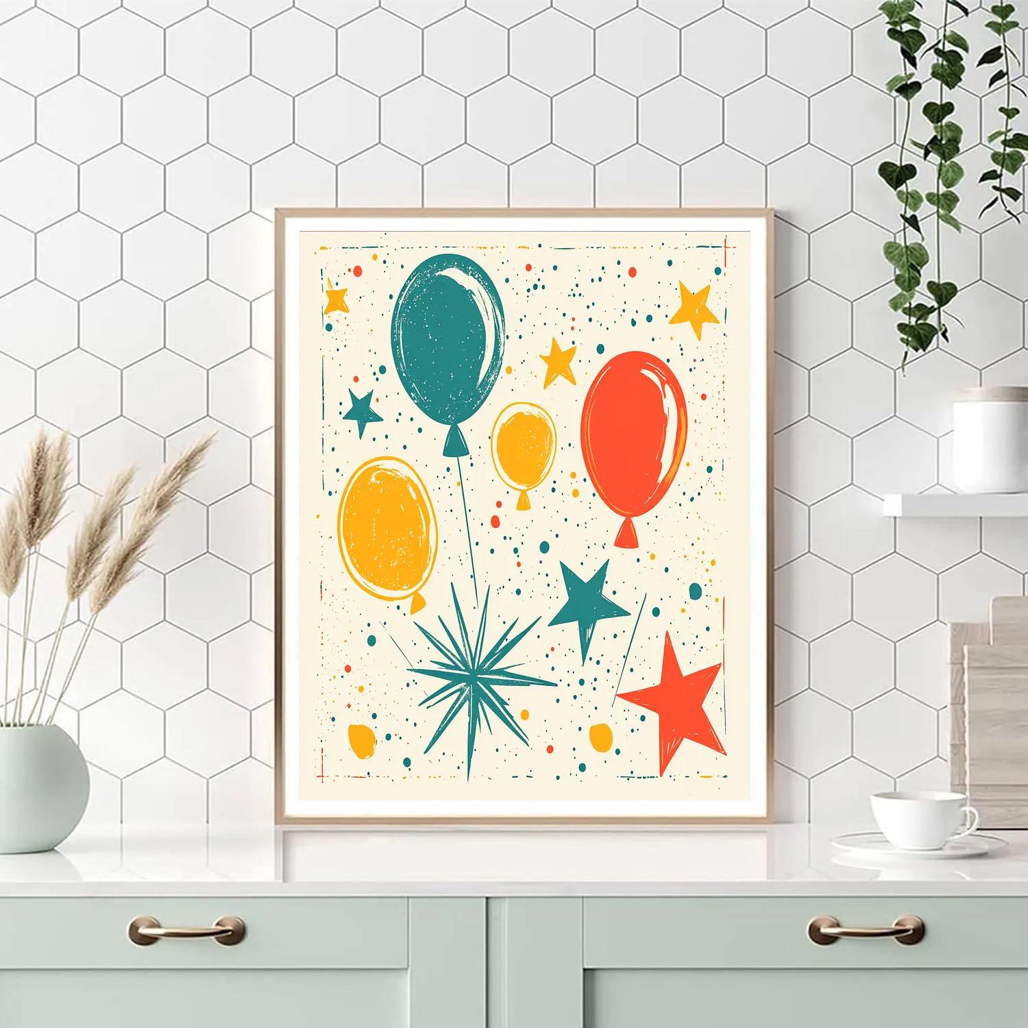 Joan Miro Inspired Carnival Stars Paint by numbers art