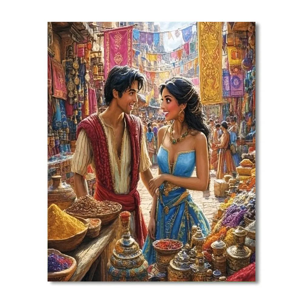 Aladdin’s Bazaar Discovery - Disney Inspired DIY paint by numbers