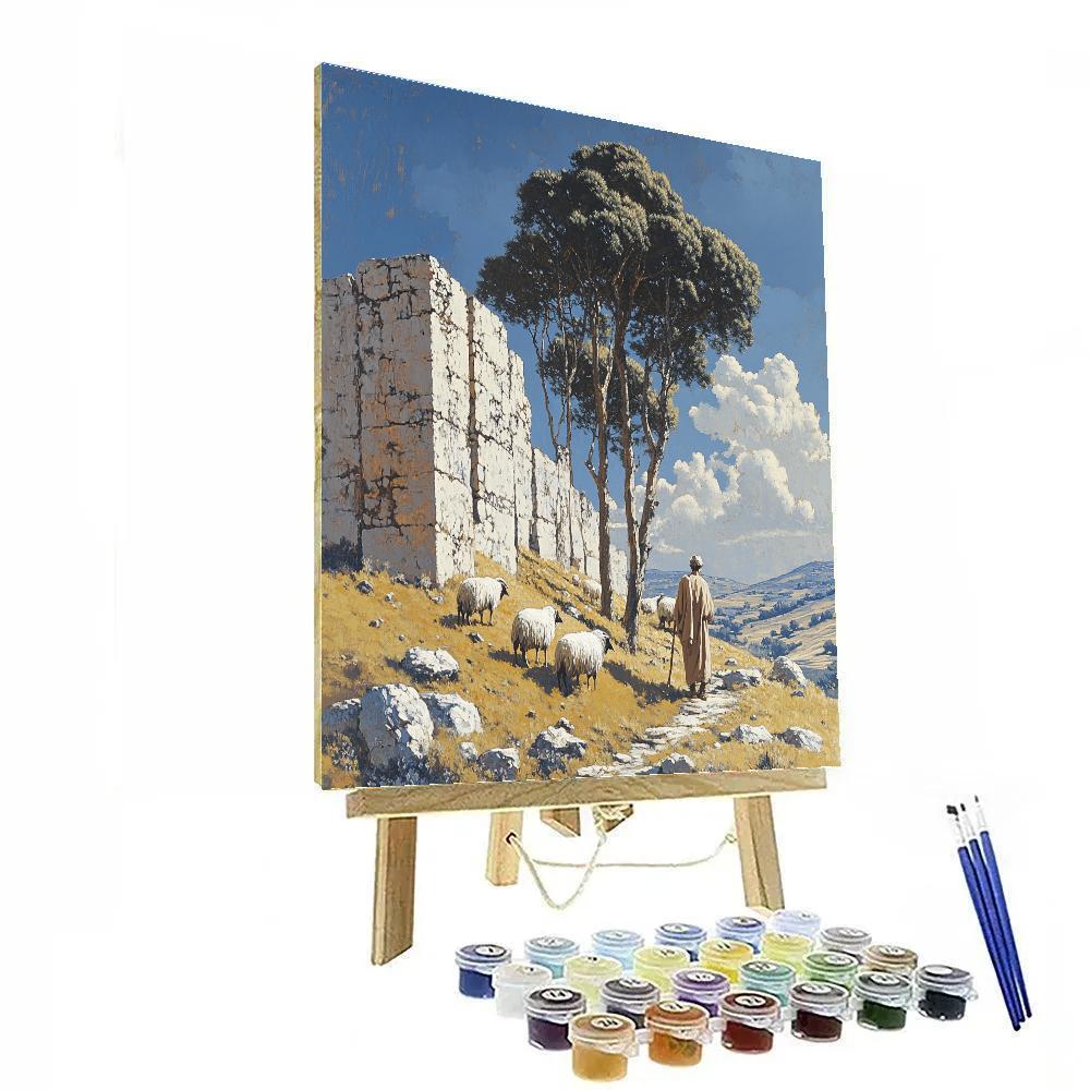 Nicolas Poussin Inspired Arcadian Shepherds Paint by numbers kits