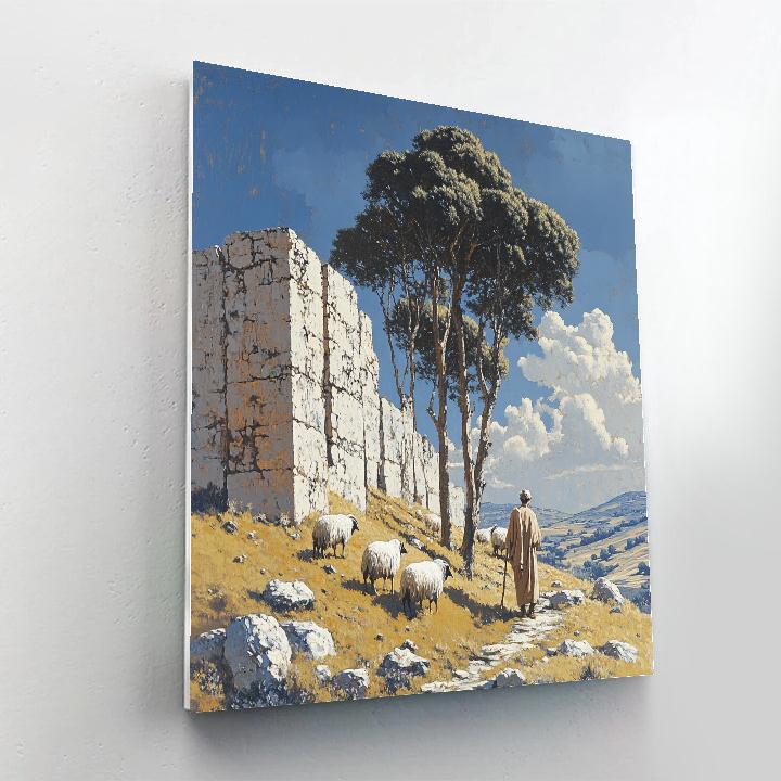 Nicolas Poussin Inspired Arcadian Shepherds Paint by numbers kits